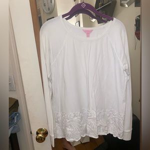 Lily Pulitzer White Long Sleeve Shirt